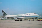 AK Airliner Postcard Flugzeug SAUDIA B.747 airline issue