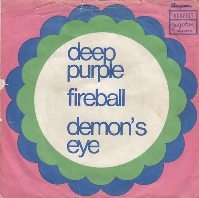DEEP PURPLE FIREBALL / DEMON'S EYE 1974 RECORD YUGOSLAVIA 7" PS - Image 1 of 4