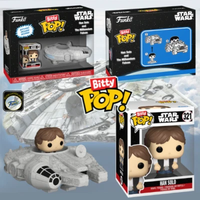 FUNKO BITTY POP RIDES STAR WARS HAN SOLO AND MILLENNIUM FALCON CON HAN SOLO 321 - Immagine 1 di 4