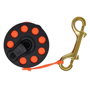 Scuba Diving Compact Finger Spool with Plastic Handle 65ft - Orange Line - Picture 1 of 4