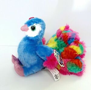 Animal Alley Toys R Us Rainbow Peacock Plush Stuffed Animal Toy 9"