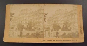Antike Stereo Ansicht Stereoview Karte Marine & Kriegsministerium B W Kilburn USA um 1891 - Bild 1 von 5