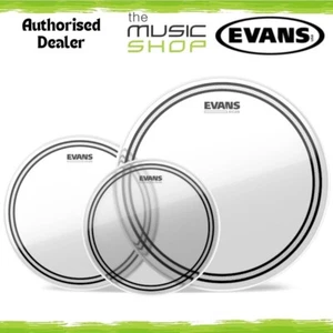 Evans EC2S Clear Rock Tom Drumhead Pack, 10, 12 & 16" Drum Heads - ETP-EC2SCLR-R - Picture 1 of 4