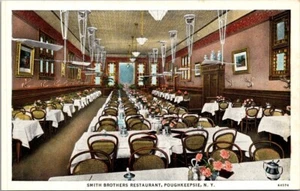 RESTAURANTE SMITH BROTHERS vista interior POUGHKEEPSIE, postal de Nueva York NY - Imagen 1 de 2