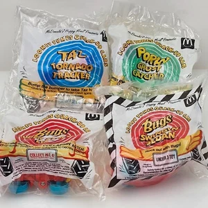 LOONEY TUNES QUACK UP CARS VINTAGE 1992 MCDONALD'S HAPPY FOOD TOYS LOTE DE 4 - Imagen 1 de 6