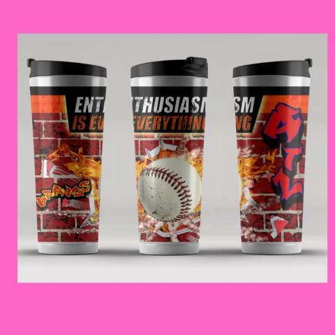 Braves Tumbler | Braves Fan Gift | Braves Water Bottle Cover