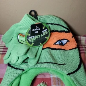 TMNT Beanie Knit Hat with Mittens (New) - Picture 1 of 8
