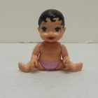 BARBIE Midge Baby Boy Newborn Happy Family Purple Diaper Brown Hair 2"