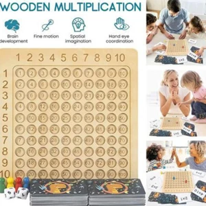 Wooden Montessori Multiplication Addition Board Counting Toy Educational Game - Picture 1 of 10