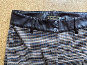 Karierte Stoffhose von BRAY STEVE ALAN Gr. 28 Hose BSA mit Lederbund Boot Cut - Bild 1 von 5