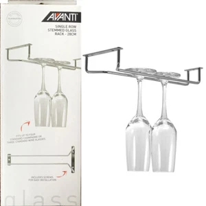 100% Genuine! AVANTI Single Row Stemmed Wine/Champagne Glass Rack 28cm Organiser - Picture 1 of 4