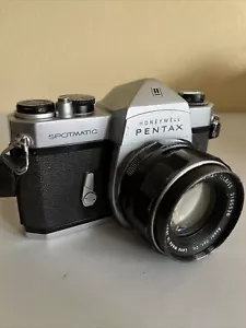 HONEYWELL PENTAX SPOTMATIC Camera w/ Super-Takumar 55 mm 1.8 lens/TESTED&WORKING - Picture 1 of 14