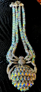Betsy Johnson Spinne Halskette - Aurora Borealis Perlen - Neu ohne Etikett - Glassteine - Bild 1 von 8