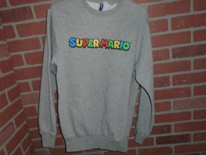 SUPER MARIO WOMANS CREWNECK SWEATSHIRT SIZE XS - Picture 1 of 2