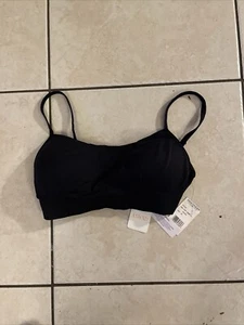 Bra Cup Crop Top Black Size S - Picture 1 of 6