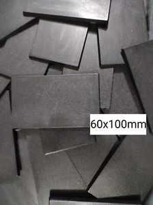 60x100mm Rectangle Bases Plastic - TableTop WarGames - Picture 1 of 1