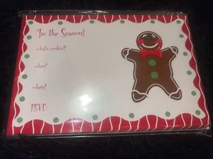 Invitaciones y sobres de pan de jengibre para fiesta de Navidad Tis The Season, 20 invitaciones - Imagen 1 de 3