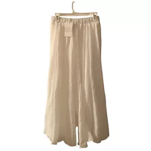 Women's White Gauzy Maxi Skirt Flowing Full A-Line L Feminine Ethereal Lagenlook - Picture 1 of 9