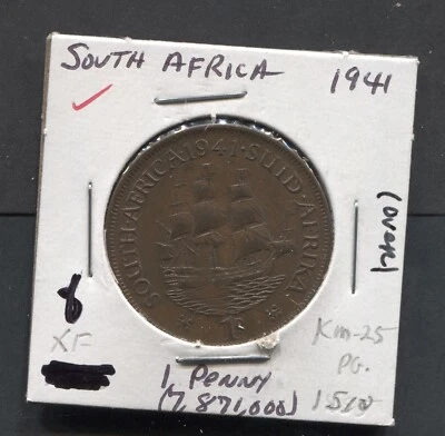 1941-South Africa-XF. 1 Penny - Image 1 of 2