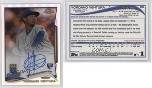 2014 Topps Chrome Image Variation Refractor /499 Yordano Ventura Rookie Auto RC