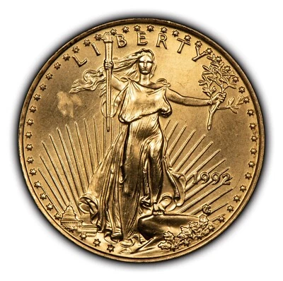1992 G$10 1/4 oz Gold American Eagle - Low Mintage Key Date - SKU-G1861 - Image 1 of 4