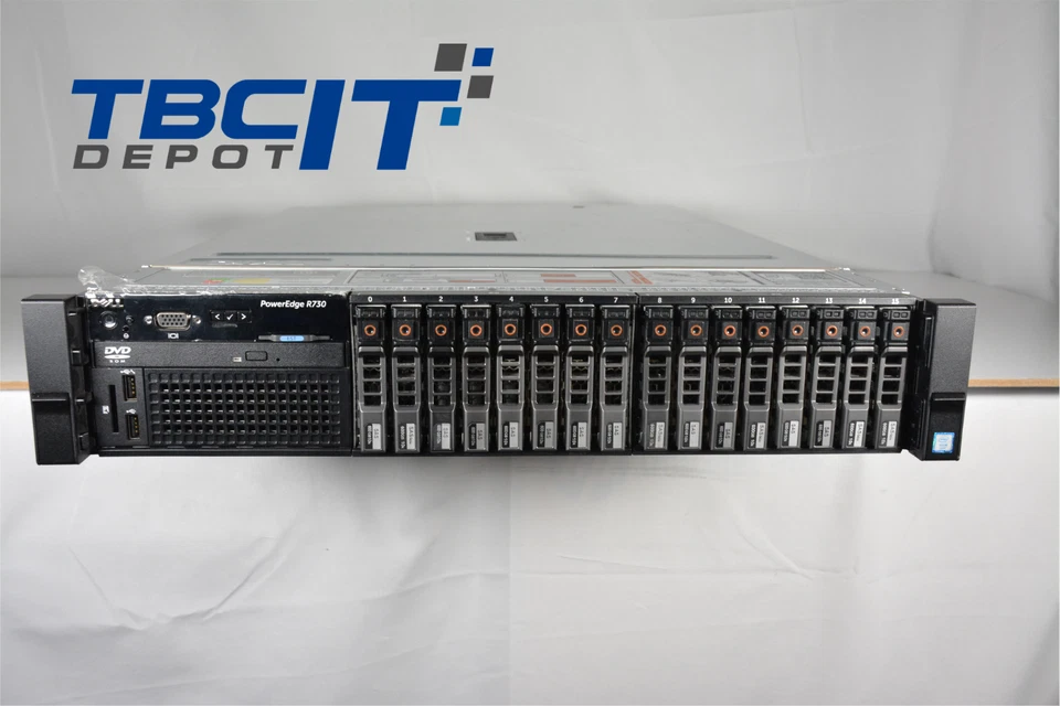 DELL PowerEdge R730XD Server 2xE5-2680 V4 2.40GHz 28C 256GB 12x1TB SAS H730 - Image 1 of 3