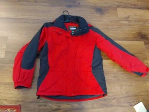 L.L BEAN WOMEN'S RED/BLACK OUTDOOR COAT SZ S - Picture 1 of 3