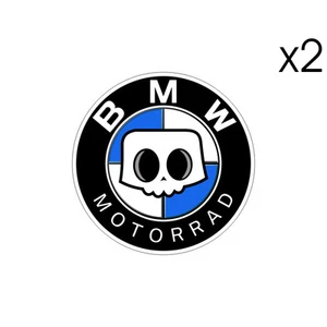2 Stickers plastifiés SKULL BMW Motorrad - S1000RR HP4 Adventure - 5,5cmx 5,5cm - Imagen 1 de 1