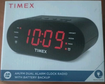 Timex T231GRY Dual Alarm AM/FM Clock Radio with Digital Tuning - Image 1 of 3