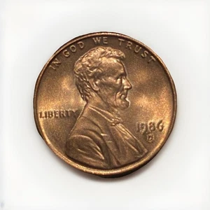 LINCOLN MEMORIAL 1986 ERROR - D MS Mint State uncirculated - Picture 1 of 4