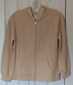 Roxy Girl's Full Zip Hooded Sweatshirt Hoodie Size XL (16) Hazelnut NWT - Picture 1 of 4
