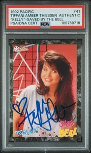 Tiffani Amber Thiessen 1992 Pacific #41 Saved By The Bell Autograph PSA POP 1 - Picture 1 of 2