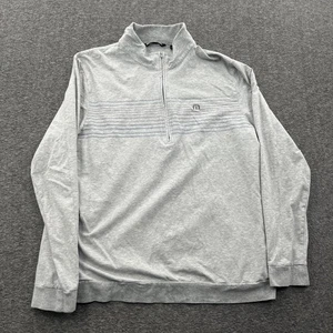 Travis Mathew Men's L Gray Performance 1/4 Zip Pullover Fleece Stretch Golf - Picture 1 of 11