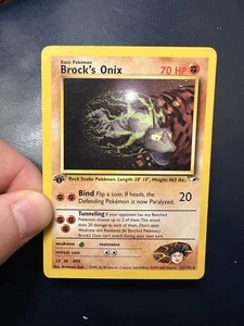 1. Edition Brock's Onix Gym Heroes 21/132 Rare Pokemon Karte WOTC Vintage - Bild 1 von 8