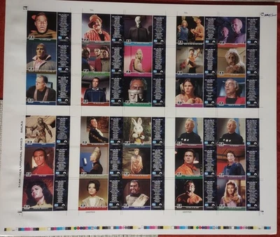 Skybox Star Trek 1997 temporada 1 hoja sin cortar 24" x 20" 30 tarjetas placa dorada #/300 Foto 1 de 4