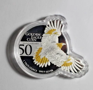 Golden Eagle 1 Troy Oz 999 silver Soloman Islands 2024 $2 Dollars PAMP - Picture 1 of 6
