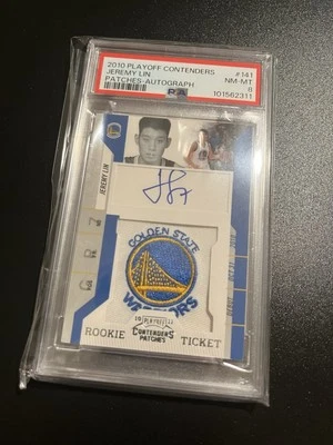 2010-11 Playoff Contenders Patches - Rookie Ticket Autograph Jeremy Lin #141 - Image 1 of 3
