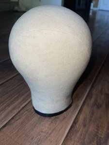 Vintage Millinery Hat Making Canvas Wig Form Industrial Size 10" Display - Picture 1 of 7