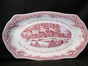 Johnson Brothers Twas the Night Oval Platter 12 inch Made in England - Picture 1 of 2