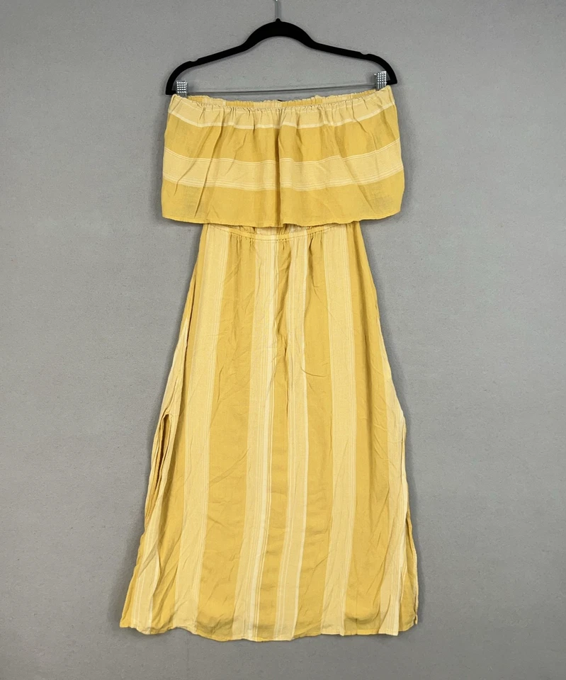 ONeill платье женщин средний желтый белый в полоску трубка верхняя оборка богемное побережье - Изображение 1 из 4