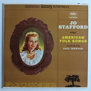 Jo Stafford American Folk Songs LP Record Cripple Creek Shenandoah Single Girl - Imagen 1 de 6