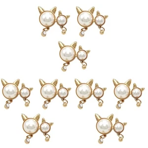 3 Count Cat Head Decorative Buckle Clasps Handbag Making Supplies - Picture 1 of 12