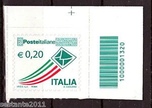 ITALIA 2010 SERIE ORDINARIA 0,20 CODICE A BARRE 1320 MNH** 204 LEGGI PROMOZIONE - Imagen 1 de 1
