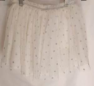 Sonoma Goods for Life Girls Ivory Skirt   size 4 Silver polka dots on lace - Picture 1 of 6