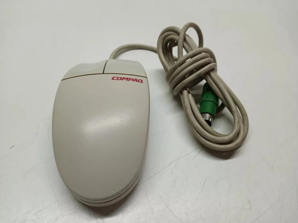 🔵 Compaq Mouse M-S34 Kugel PS/2 PS2 Logitech Maus Vintage 166861-001 - Image 1 of 1