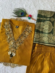 Pakistani Salwar Kameez Readymade 3 Piece Suits Wedding Party Handwork Dress New - Picture 1 of 11