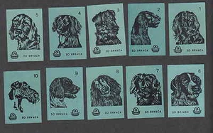  Ancienne série  étiquettes   allumettes  Yougoslavie  Chien 2   - Imagen 1 de 1