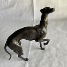 Whippet Greyhound Dog Metal Bronze Tone Art Sculpture Statue Figurine 12" 5lb