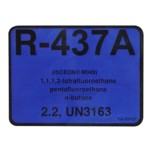 R-437A / R437A M049  # 04137 / 2.2 UN3163 Label , Sold Each - Picture 1 of 2