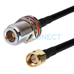 1,5 Meter SMA Stecker auf N Buchse Buchse Schott KSR195 Zopf Koaxialkabel - Bild 1 von 3